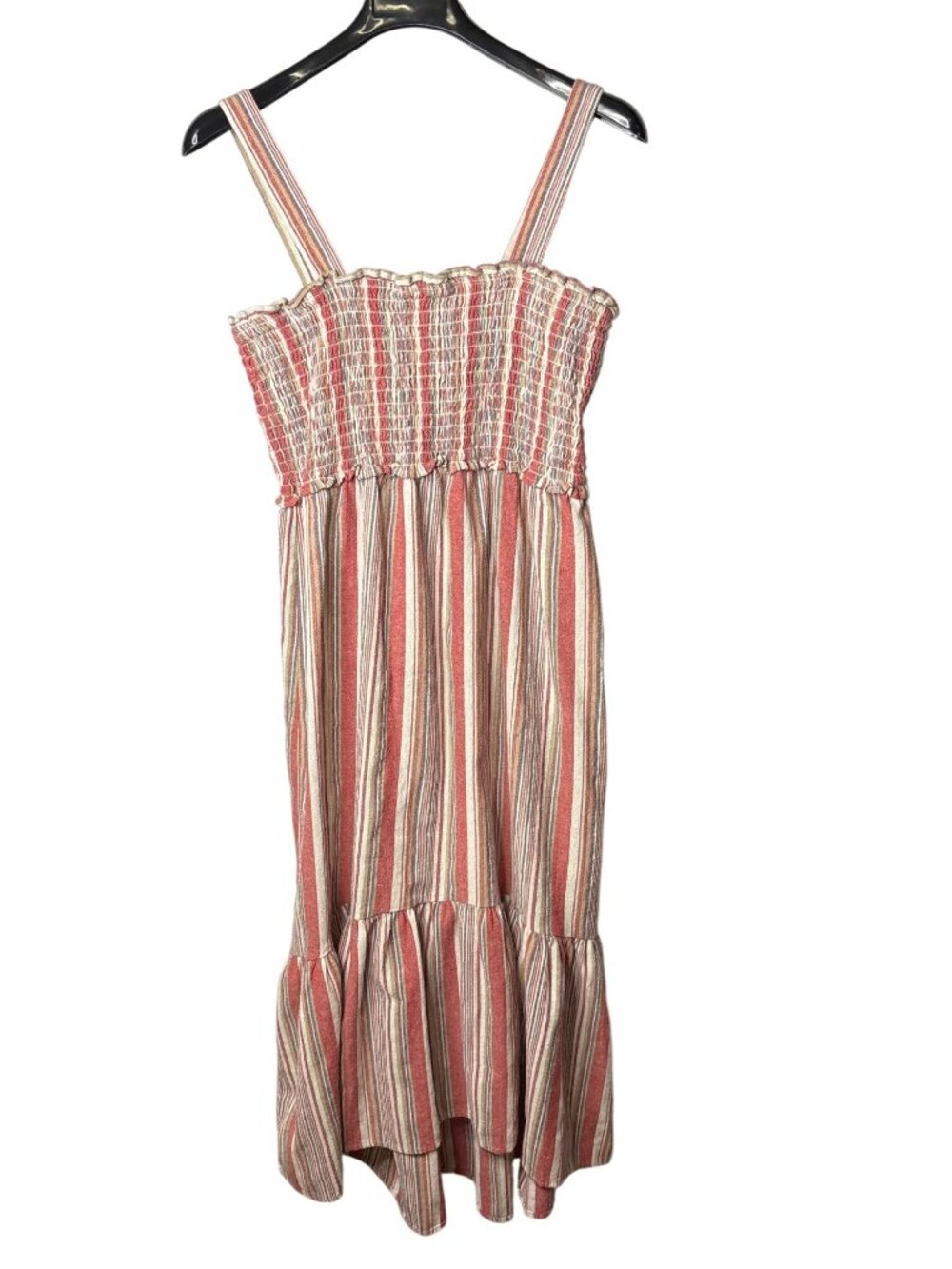 Knox Rose Womens High Low Maxi Dress Size XXL Smocked Sleeveless Striped
